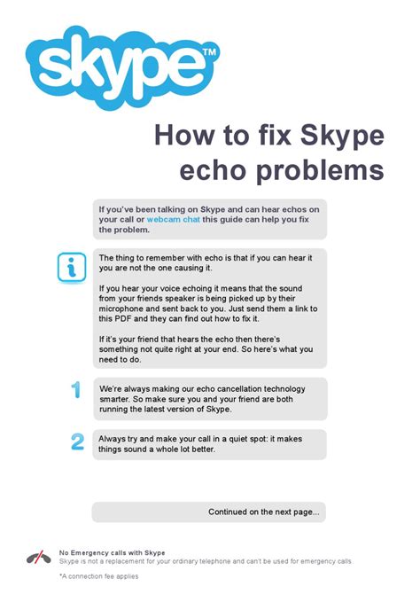 skype echo troubleshooting